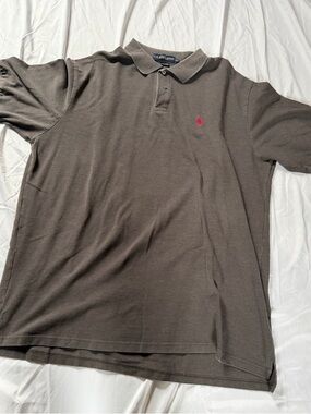 Men's US Polo Association Shirt with Red Logo - Black